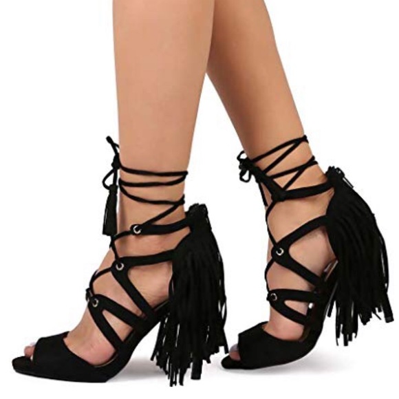 Like NEW Sexy Fringe Heels - Picture 3 of 8
